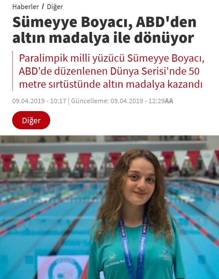 16 yaşındaki paralimpik sporcu Sümeyye Boyacı Türkiye'yi bakın nasıl gururlandırdı?