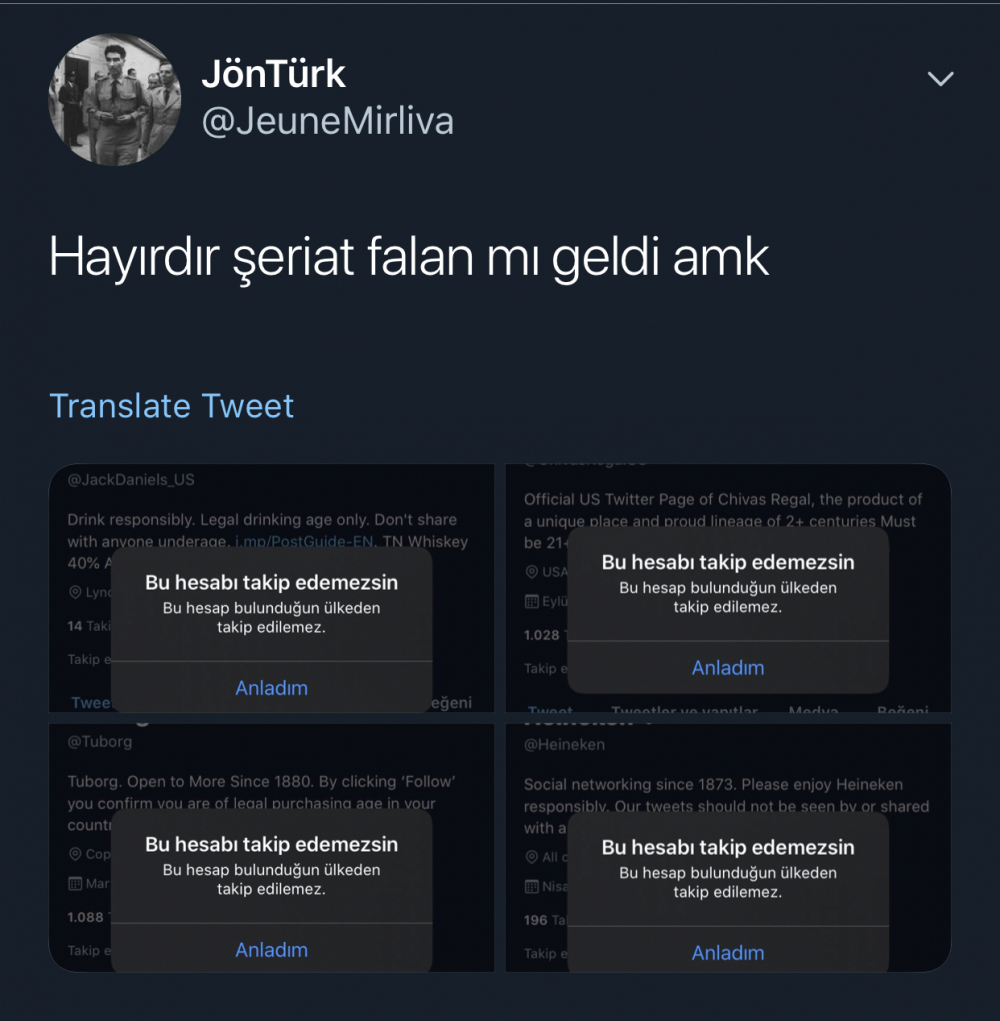 Türkiye’de, alkollü içeceklerin Twitter hesaplarını takip etmek yasaklandı. Ne düşünüyorsunuz?