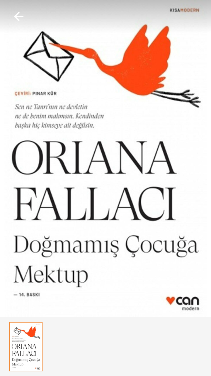 Oriana fallaci'nin doğmamış çocuğa mektup kitabını okuyan var mi?