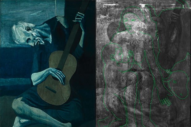 Pablo Picasso'nun yaşlı gitarist tablosundaki gizli şey nedir?