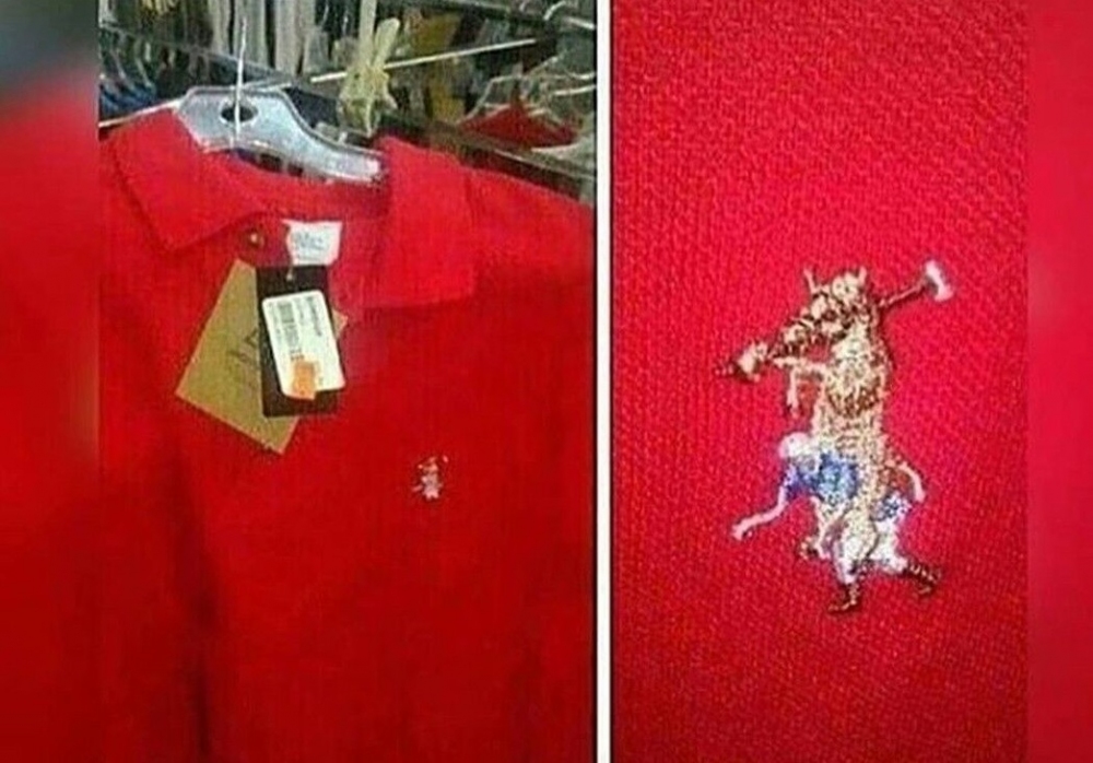 Polo markası diyerek bu bluzu aldım ama bir terslik var sanki?