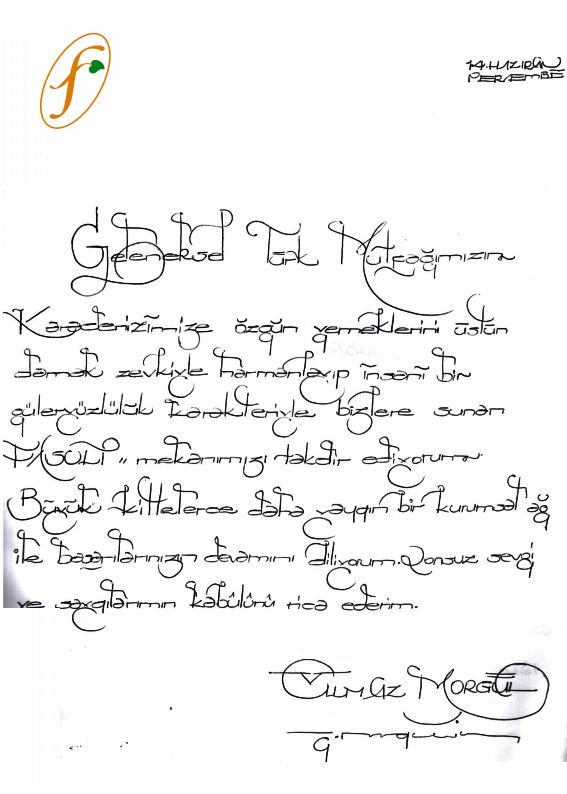 Yılmaz Morgül'ün el yazısını okuyabilir misin, ne yazıyor?