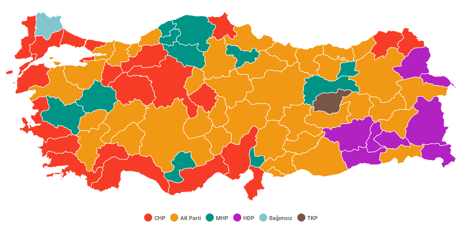 31 Mart 2019 Yerel Seçim Türkiye Genel Sonuçları