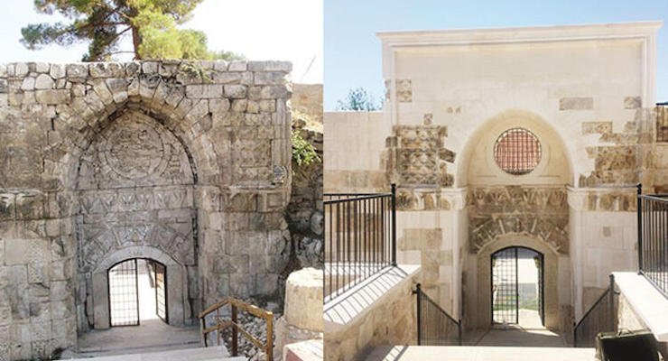 Antalya'da 800 yıllık kapı restorasyon sonrasındaki hali.