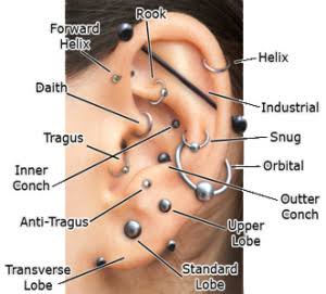 Kulak piercinglerinden en çok hangisini beğeniyorsunuz? Resimli