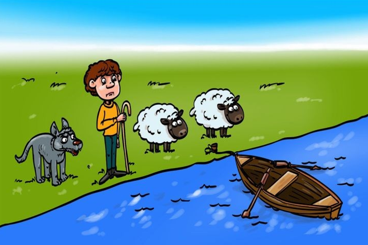 Bir Çoban,2 Koyun,1 Kurt - Resimli Bulmaca ?