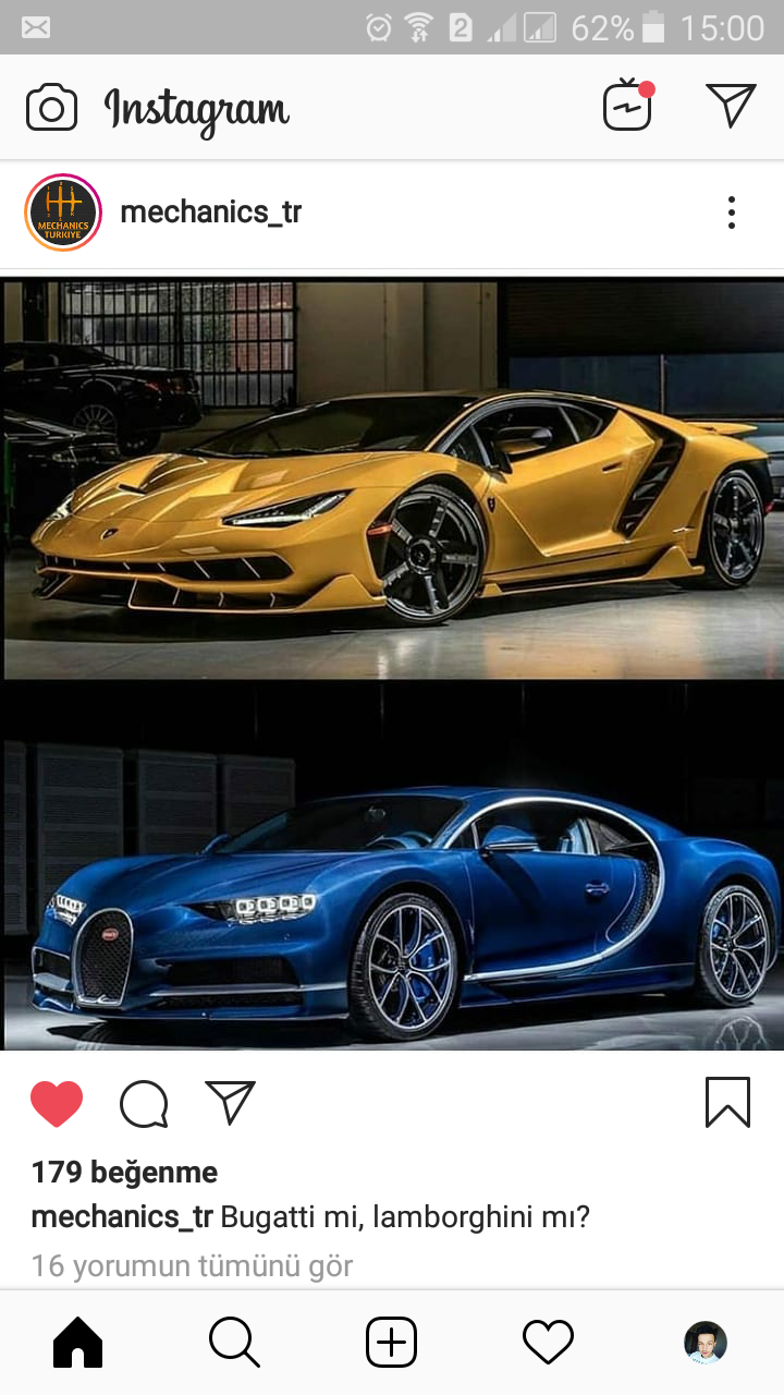 Bugatti mi lamborghini mi tarafını seç?