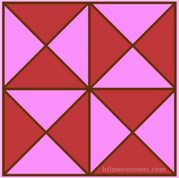 Resimde farklı boyutlardaki üçgenlerin sayısı kaçtır?