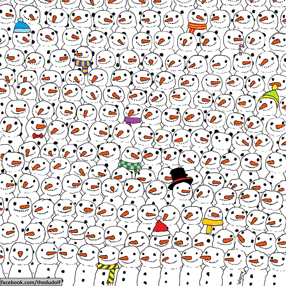 Kardan adamlar erimeden Pandayı bul bulabilirsen