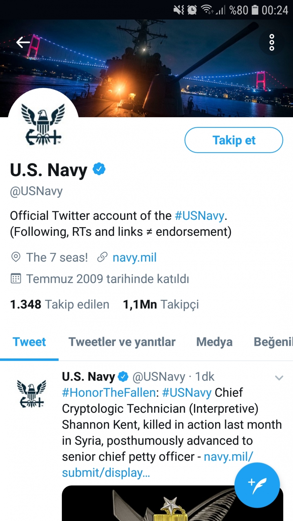 Abd deniz kuvvetlerin resmi twitter hesabinda savaş gemisiyle istanbul boğazının resmi var yorumunuz nedir?