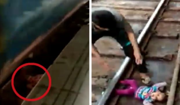 Hindistan'da tren raylarına düşen çocuğun mucize kurtuluşunu gördünüz mü?