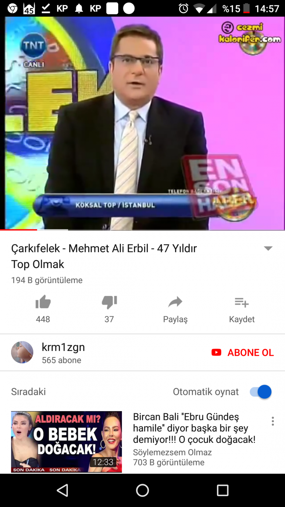 Mehmet Ali Erbil'in unutulmaz sahnesi?
