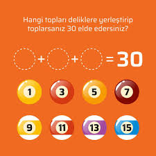 Hangi topları yan yana getirip toplarsanız 30 elde edersiniz?